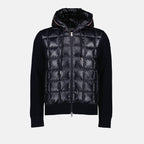 Vestes Veste bi-matière Moncler Bleu Homme