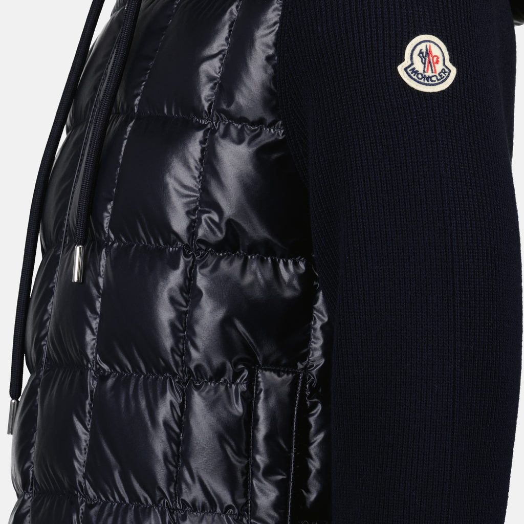 Vestes Veste bi-matière Moncler Bleu Homme