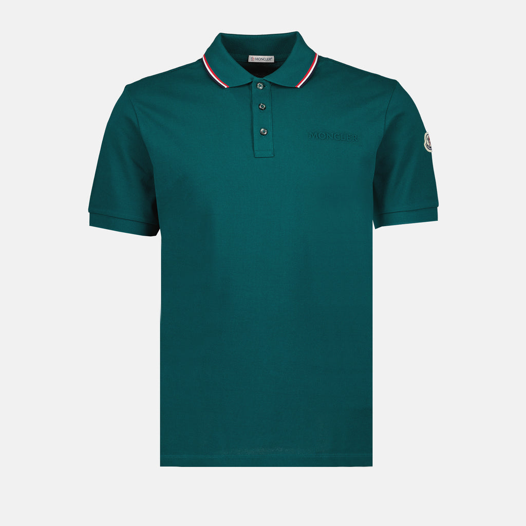 Polo shirts Polo shirt with logo and piping Moncler Green Man