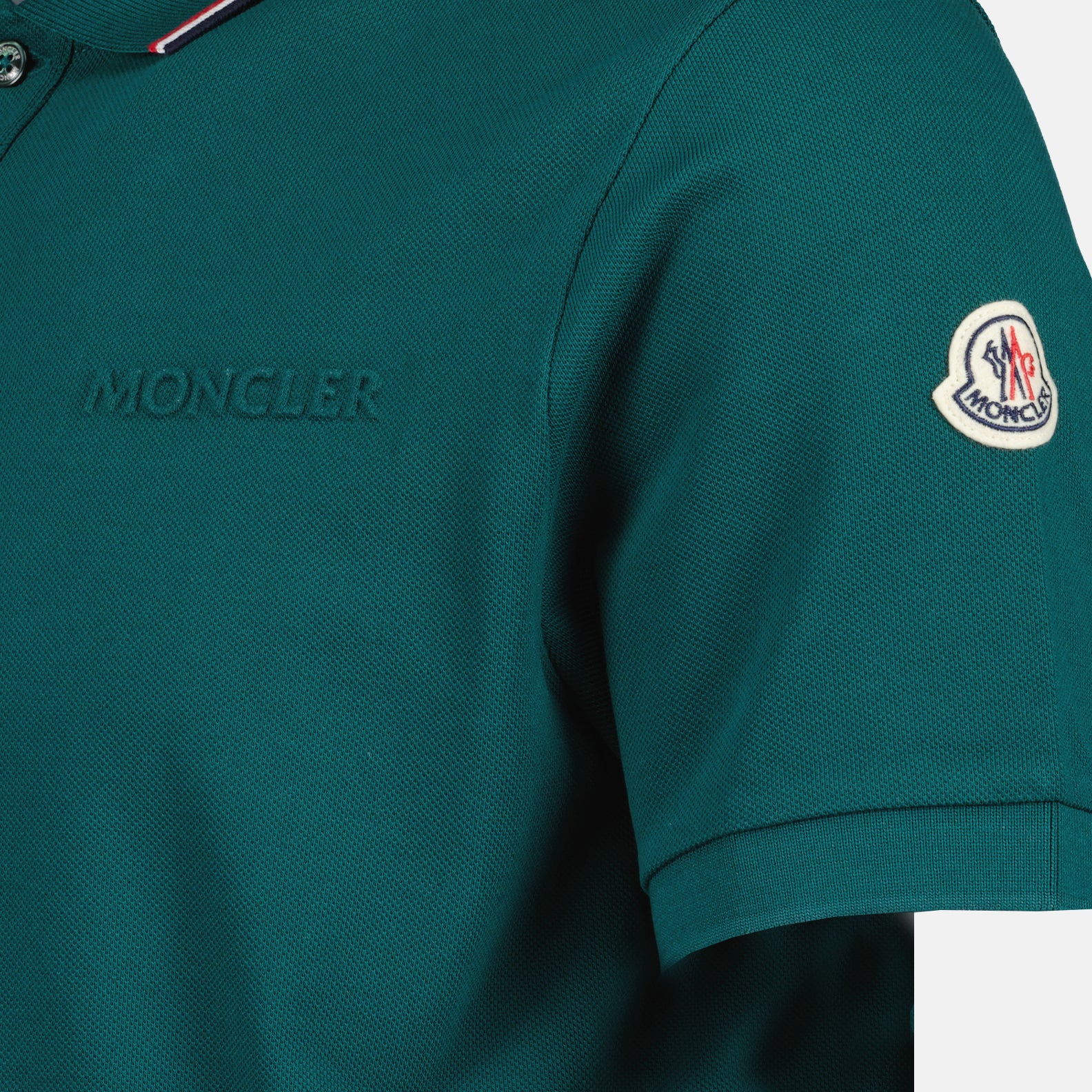 Polo shirts Polo shirt with logo and piping Moncler Green Man