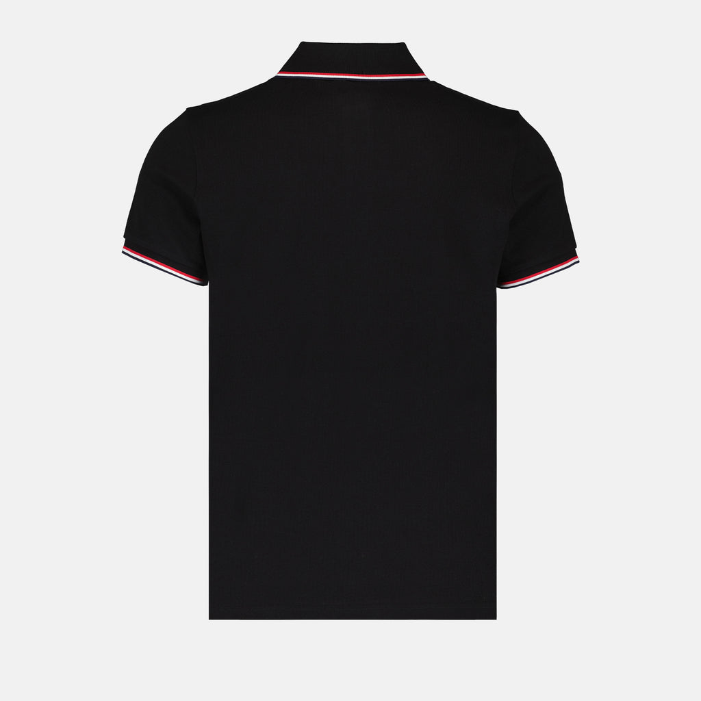 Polos Polo à logo et liseré Moncler Noir Homme