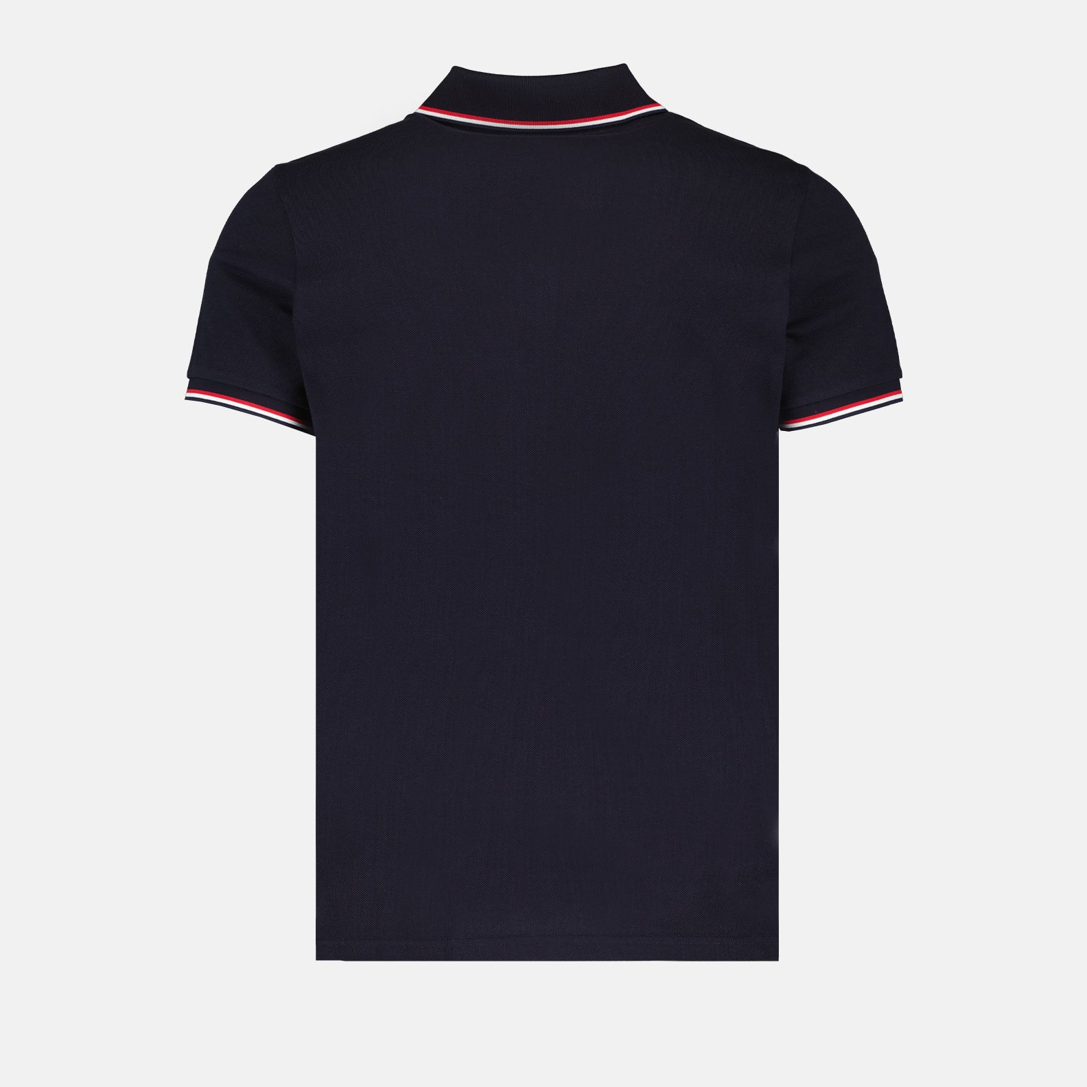 Polos Polo à logo et liseré Moncler Bleu foncé Homme