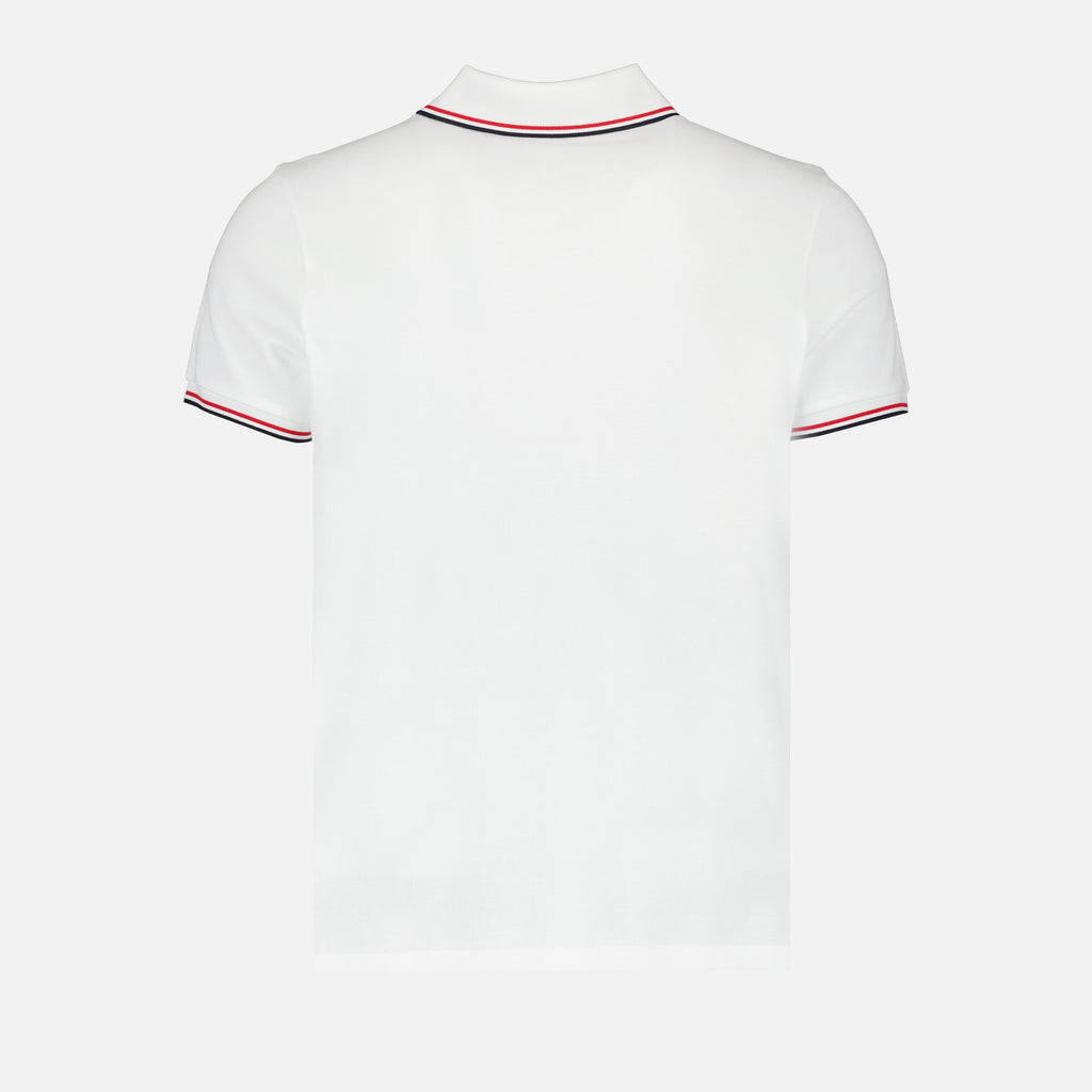 Polos Polo com Logo e Aviso Moncler Branco Homme