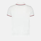 Polos Polo com Logo e Aviso Moncler Branco Homme