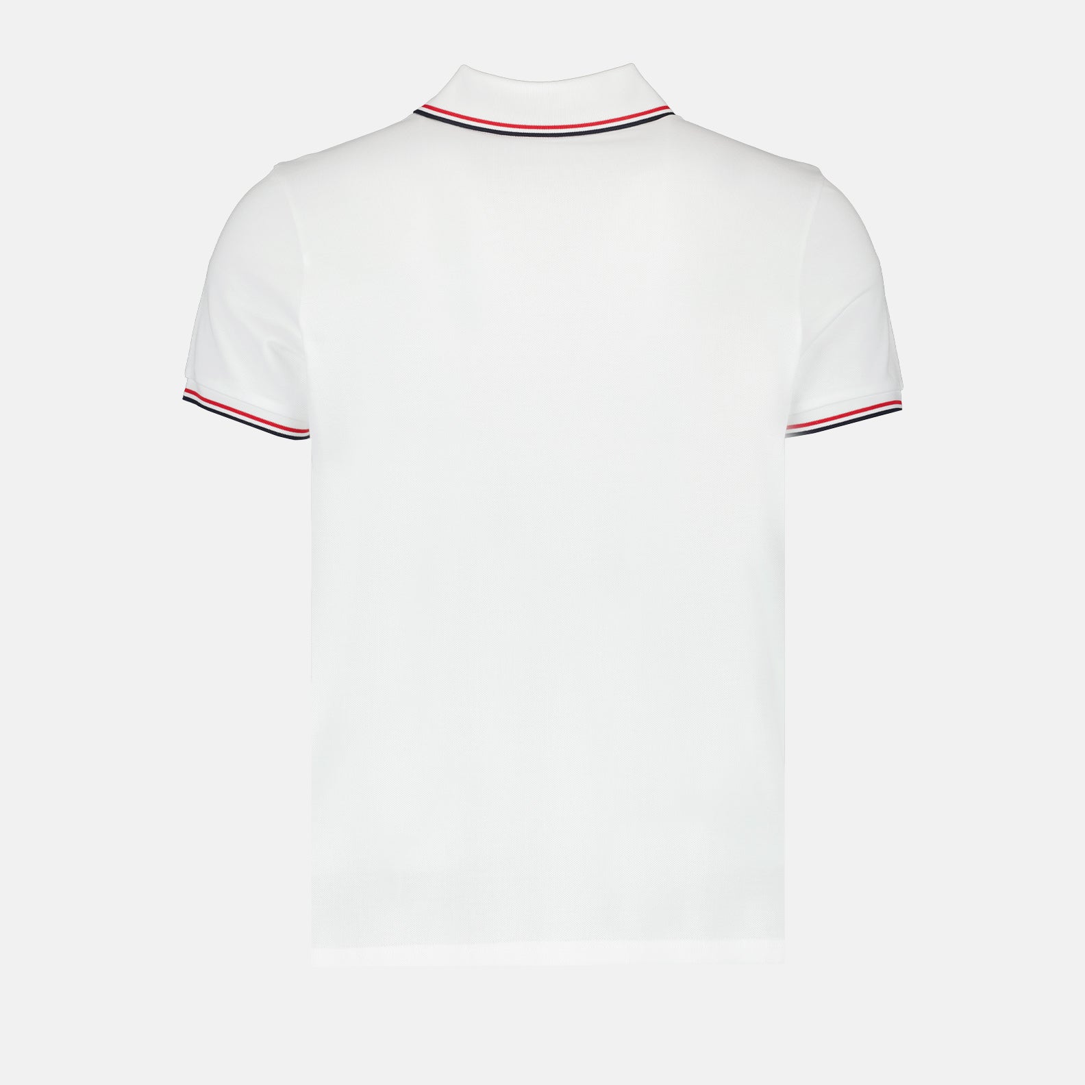 Polos Polo à logo et liseré Moncler Blanc Homme