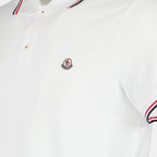Polos Polo com Logo e Aviso Moncler Branco Homme