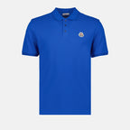 Polo shirts Logo polo shirt Moncler Blue Man