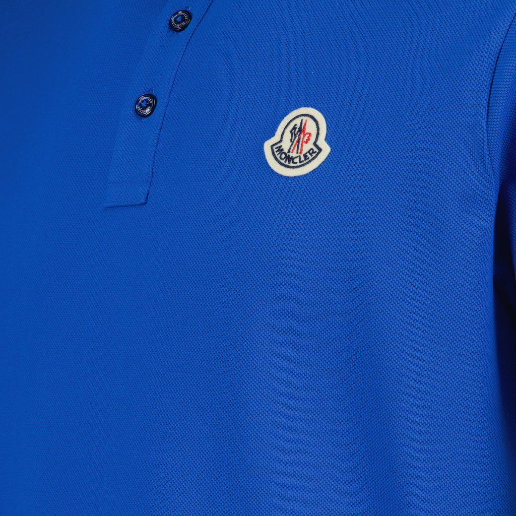Polo shirts Logo polo shirt Moncler Blue Man