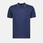 Polo shirts Polo shirt with logo and piping Moncler Blue Man