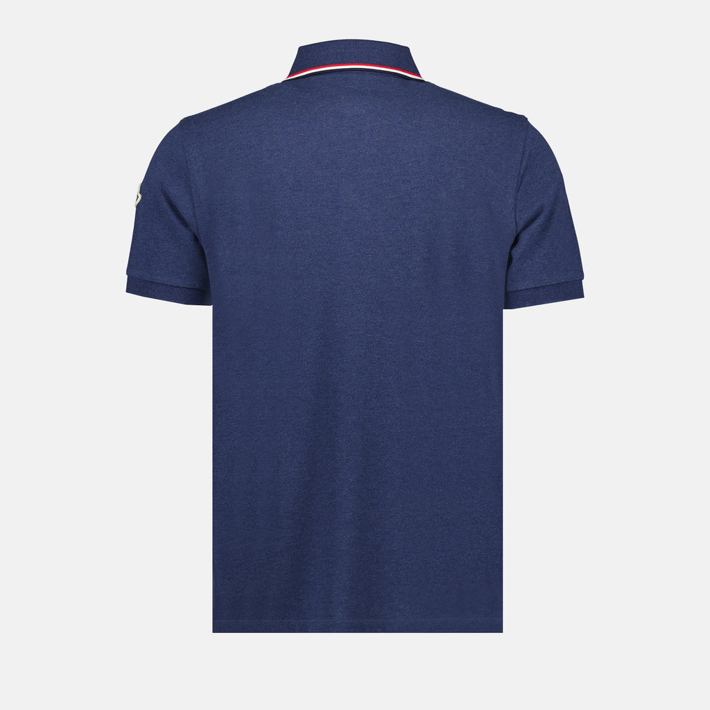 Polo shirts Polo shirt with logo and piping Moncler Blue Man