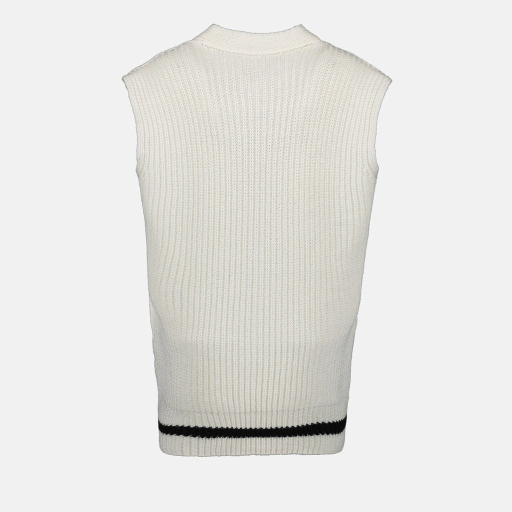 Malhas Cardigan sans manches Moncler Branco Femme