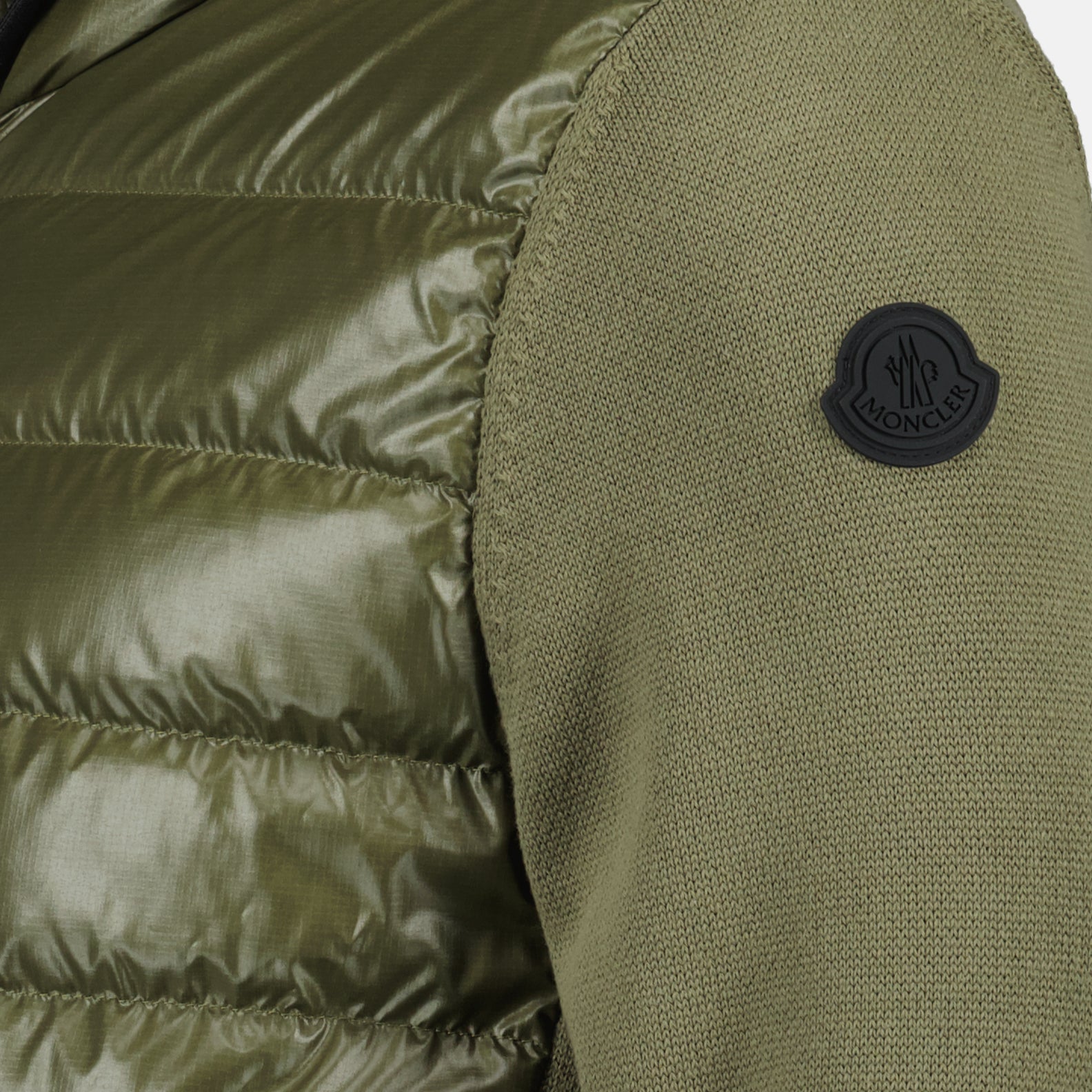 재킷 Veste bi-matière Moncler 카키색 옷감 Homme