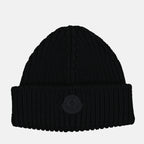 Chapeaux, casquettes et bonnets Bonnet à logo Moncler Noir Homme