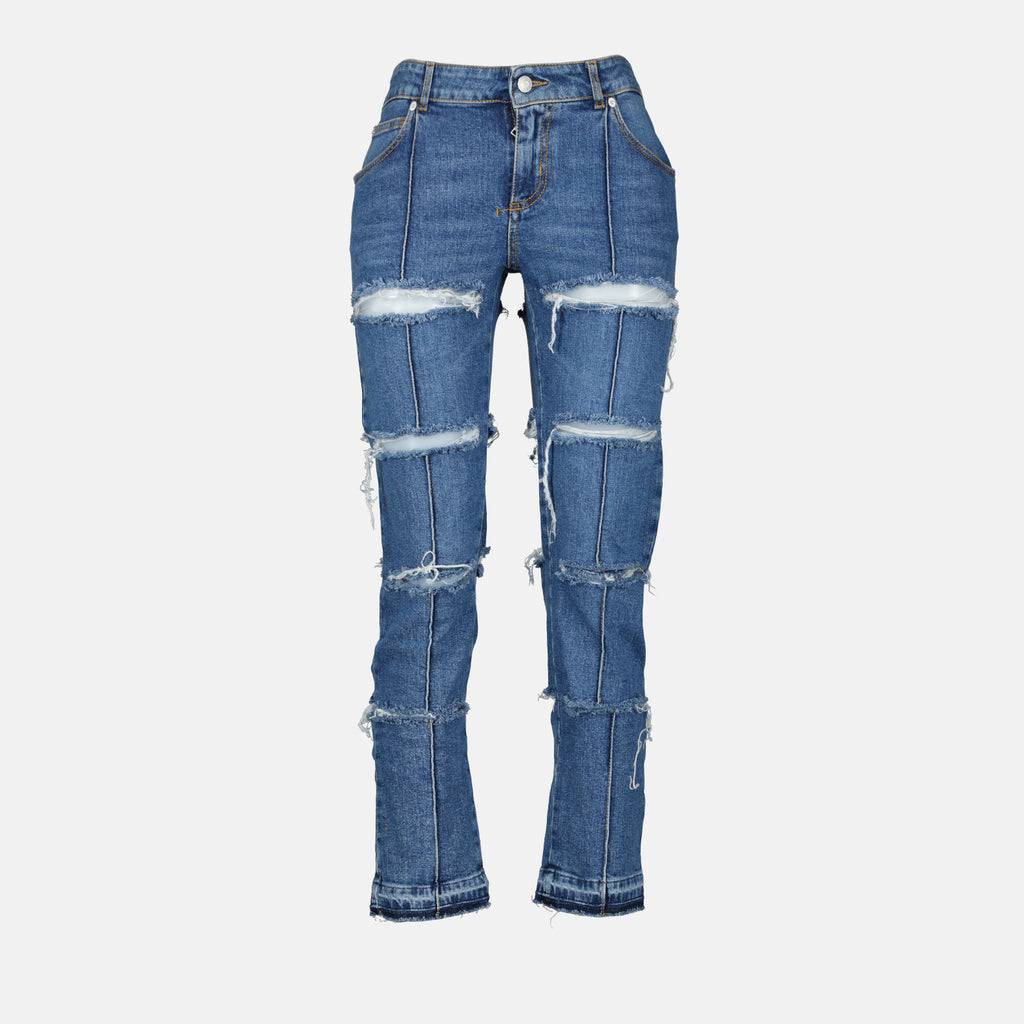 Hosen Jeanshose Alexander McQueen Blau Femme