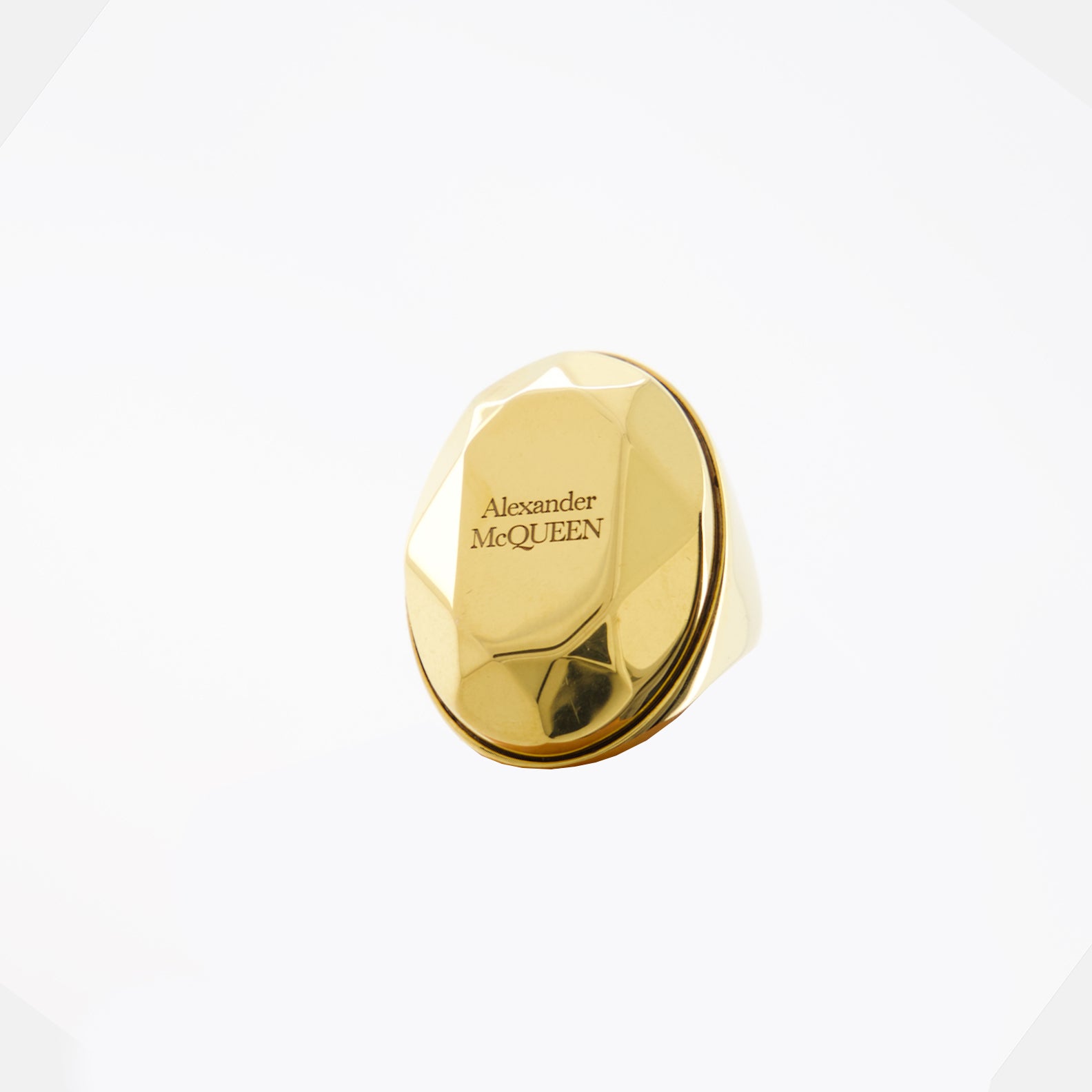 ジュエリー ファセットストーンリング Alexander McQueen 金 女性