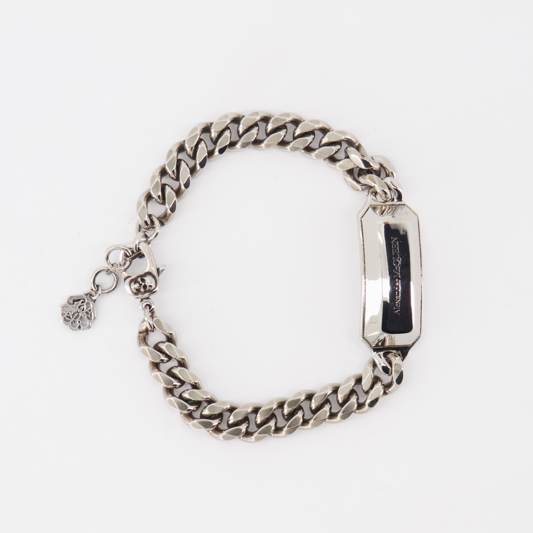 Joias Bracelet gravé Alexander McQueen Prata Homme