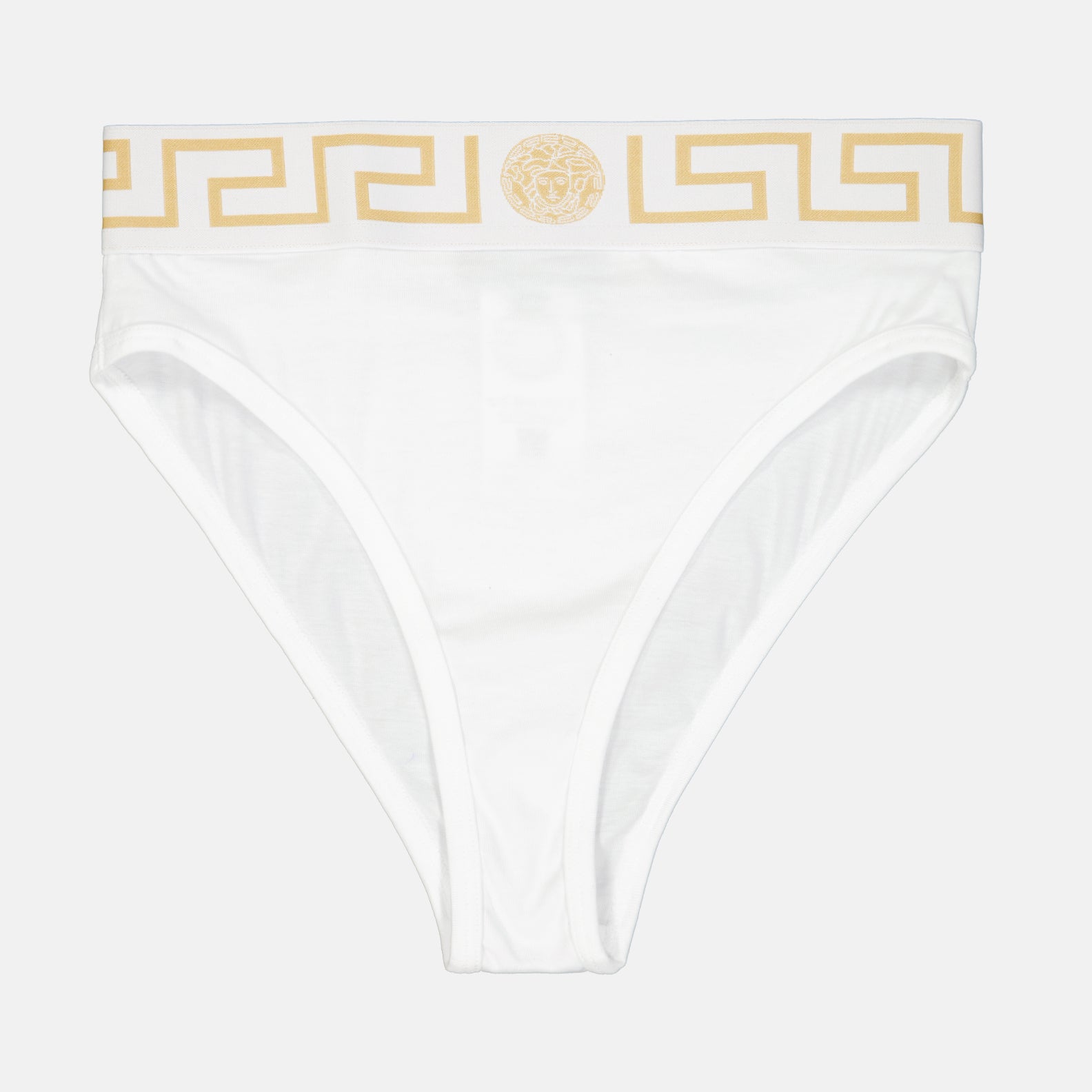 Roupa íntima e homewear Brief com Recorte Greca Versace Branco Femme
