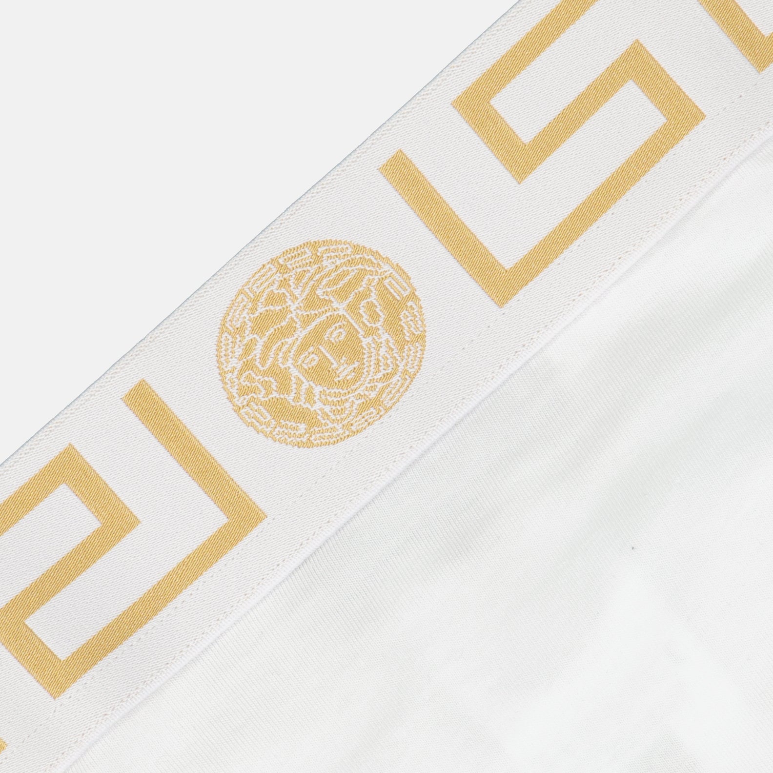 Roupa íntima e homewear Brief com Recorte Greca Versace Branco Femme