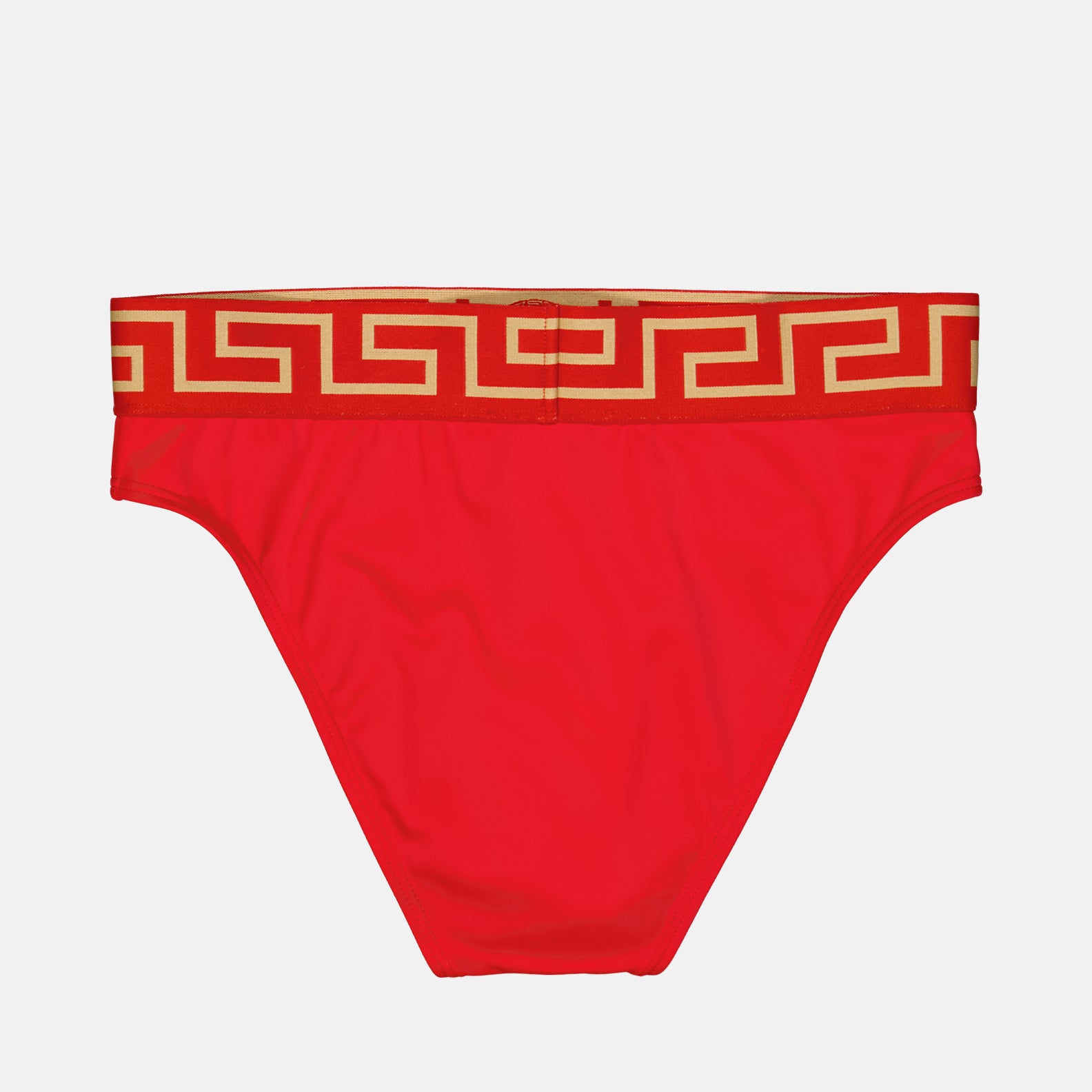 Beachwear Culotte de bain à bordures Greca Versace Rouge Femme