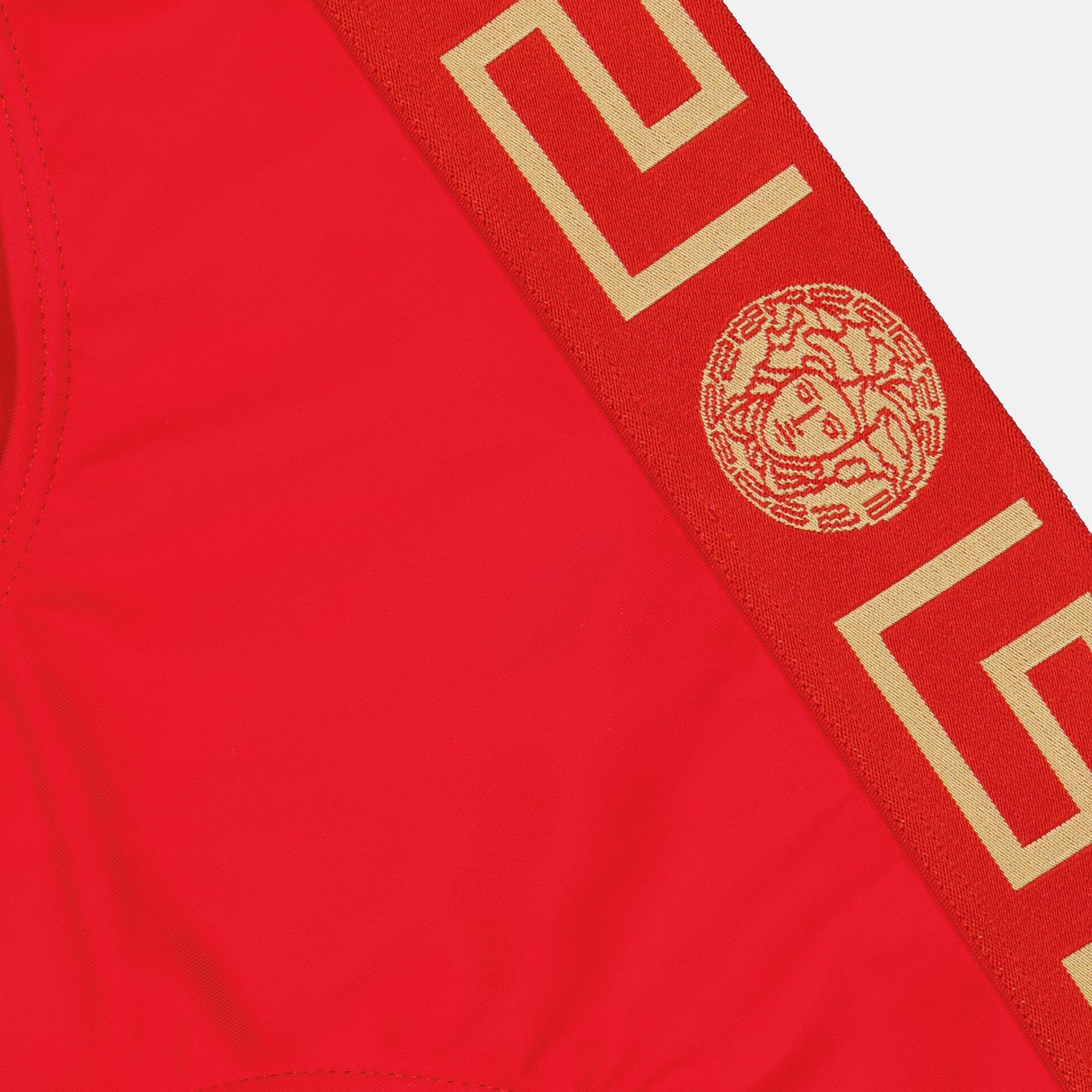 Beachwear Culotte de bain à bordures Greca Versace Rouge Femme