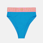 Beachwear Culotte de bain à bordures Greca Versace Bleu Femme