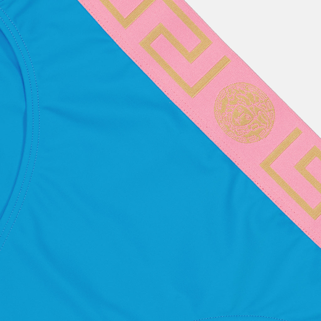 Beachwear Culotte de bain à bordures Greca Versace Bleu Femme