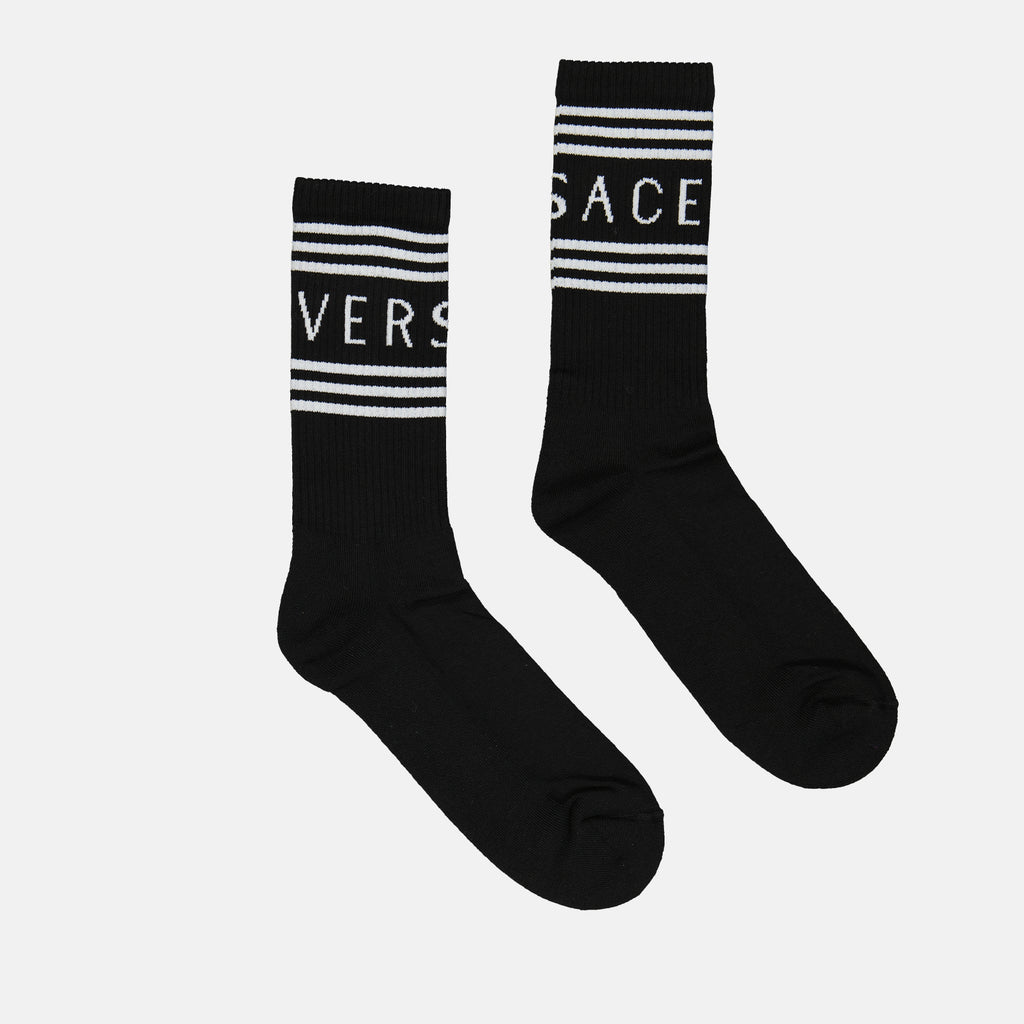 Sous-vêtements et homewear Chaussettes 90s Vintage Logo Versace Noir Homme