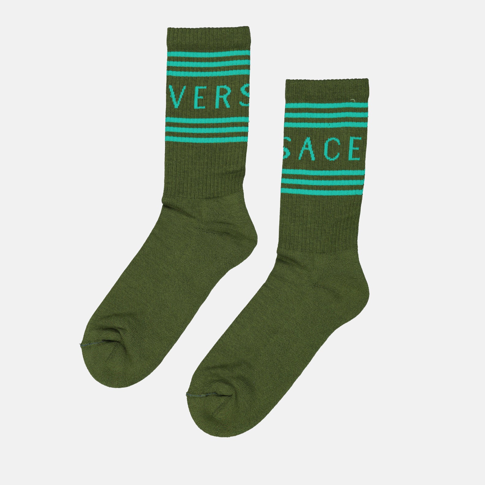 Ropa interior y homewear Chaussettes 90s Vintage Logo Versace Verde Homme