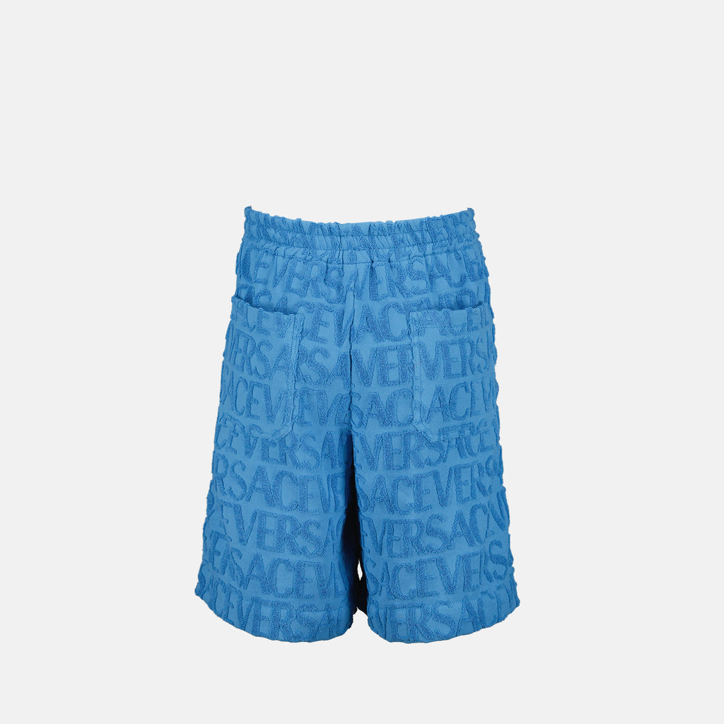 Shorts Short éponge Versace Allover Versace Blau Homme