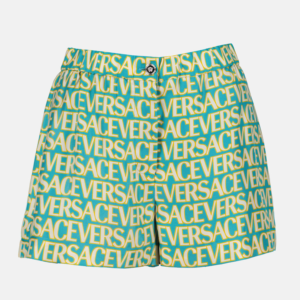 Shorts Short de bain Versace Allover Versace Bleu Femme