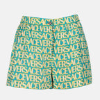 Shorts Short de bain Versace Allover Versace Bleu Femme