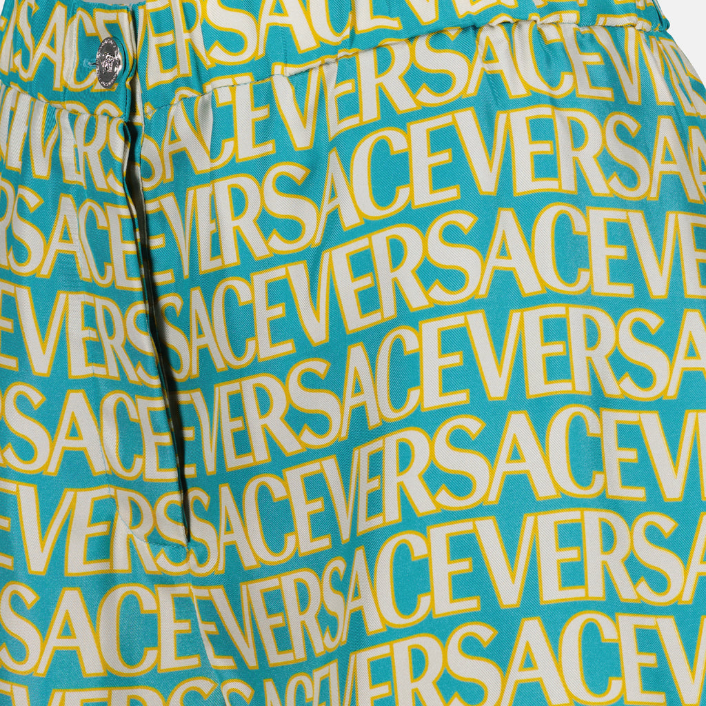 Shorts Short de bain Versace Allover Versace Bleu Femme