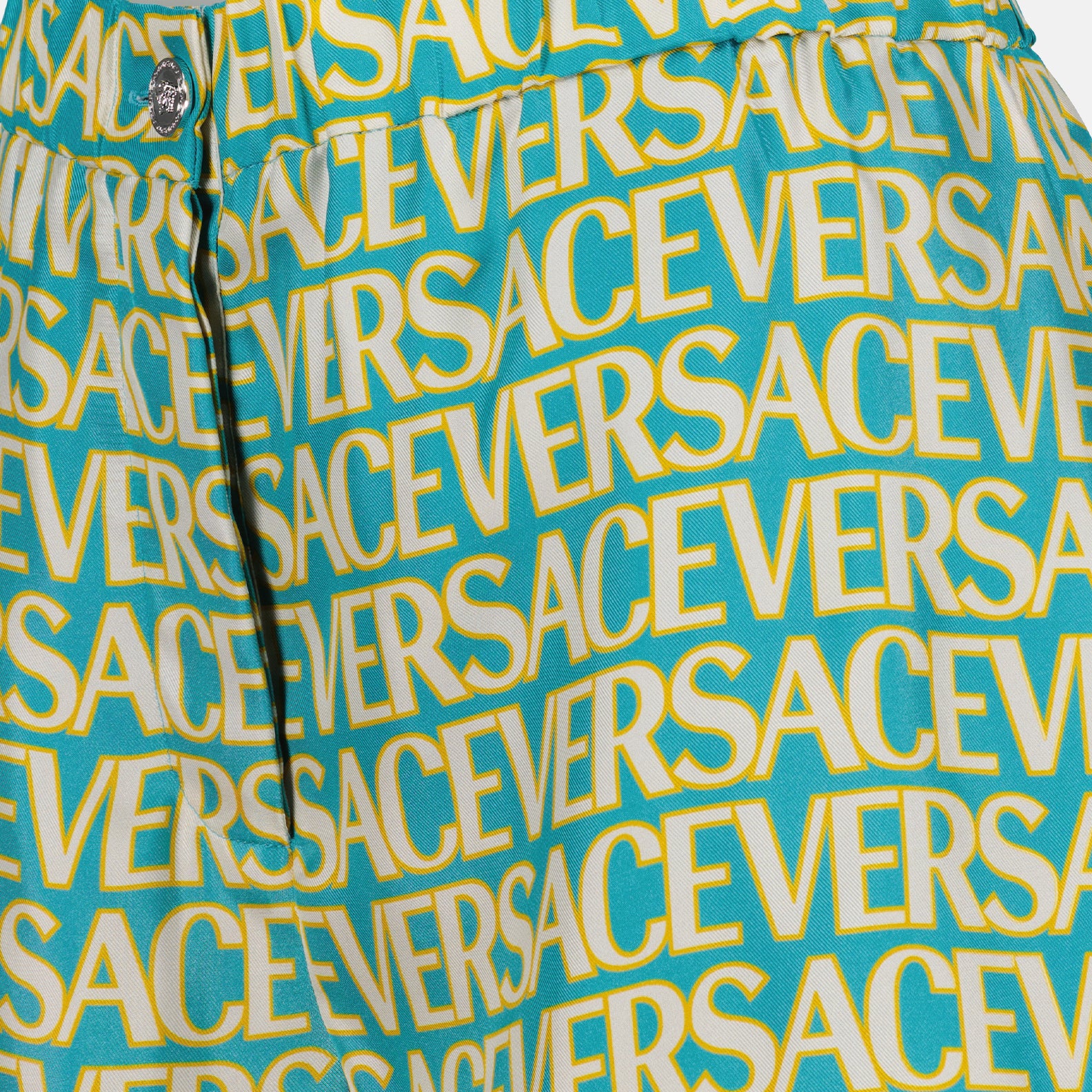 Shorts Short de bain Versace Allover Versace Bleu Femme