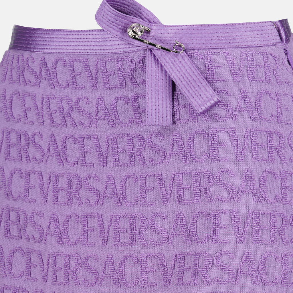 Jupes Mini-jupe Versace Allover Versace Violet Femme