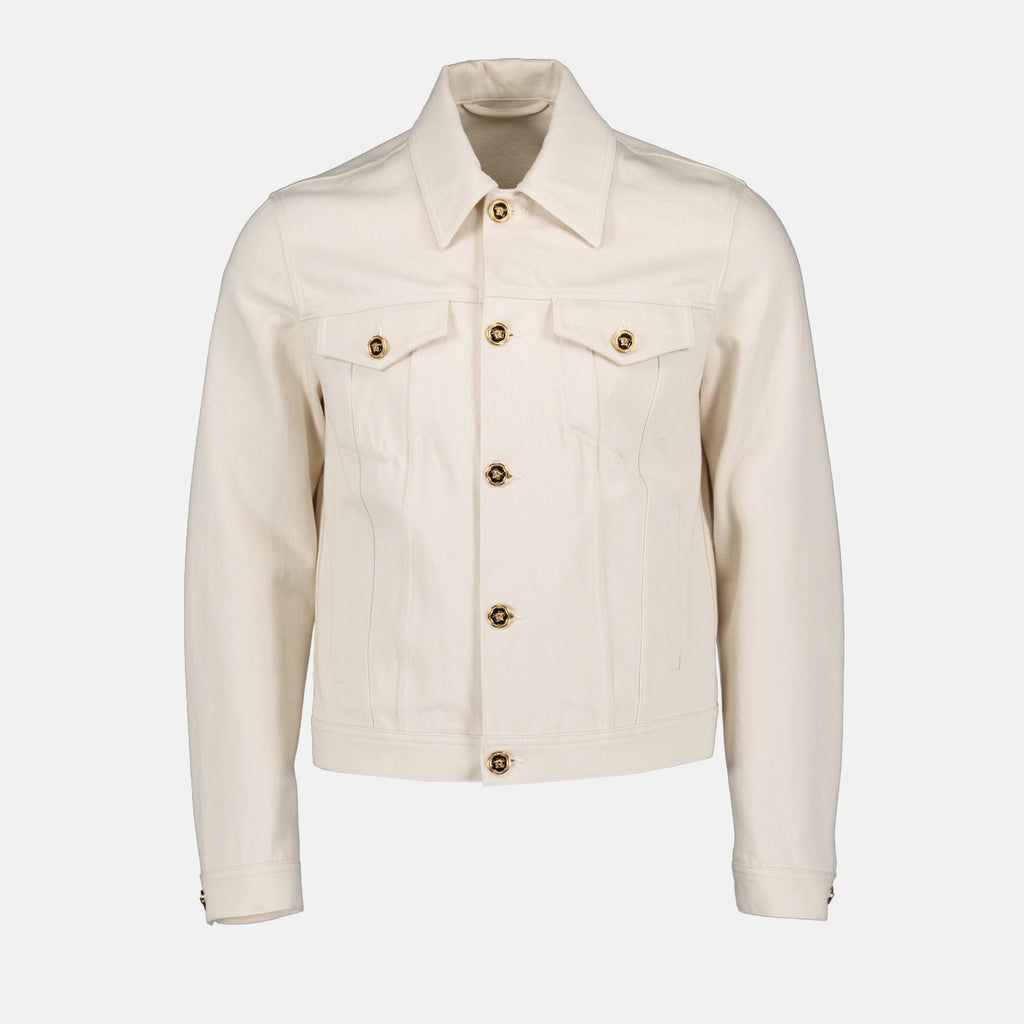 Chaquetas Veste en jean Medusa Biggie Versace Beige Homme