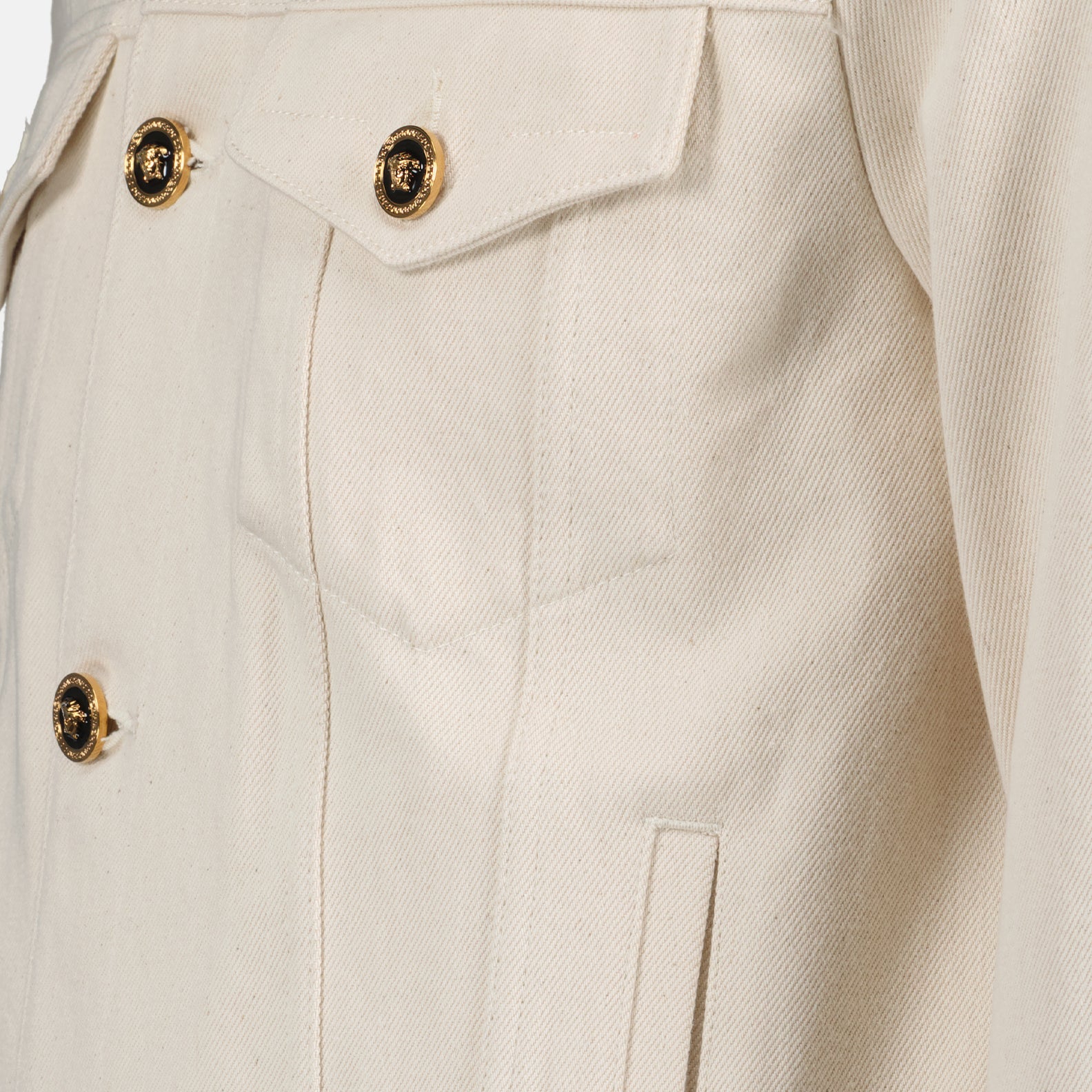 Chaquetas Veste en jean Medusa Biggie Versace Beige Homme