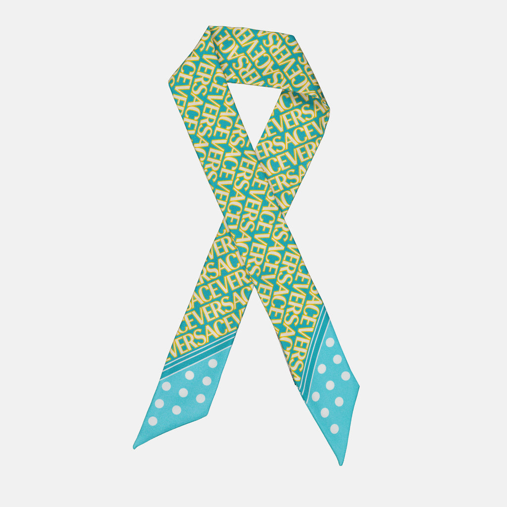 Écharpes, foulards et gants Foulard Versace Allover Versace Bleu Femme
