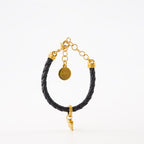 Jewelry Medusa braided bracelet Versace Black Women