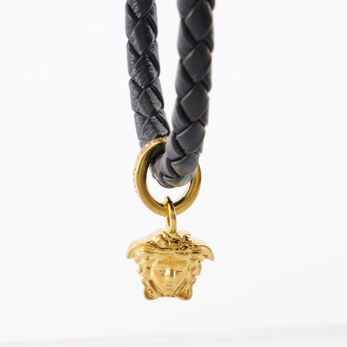 Jewelry Medusa braided bracelet Versace Black Women
