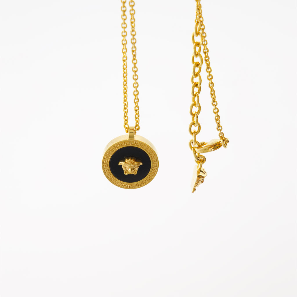 Joias Collier Medusa Versace Preto Homme