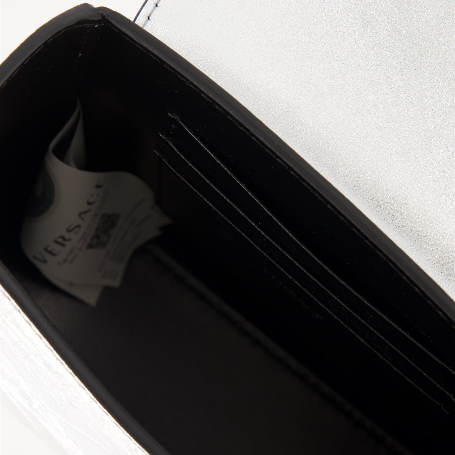 Borse a mano e a spalla Sac petit metallisé La Medusa Versace Argento Femme