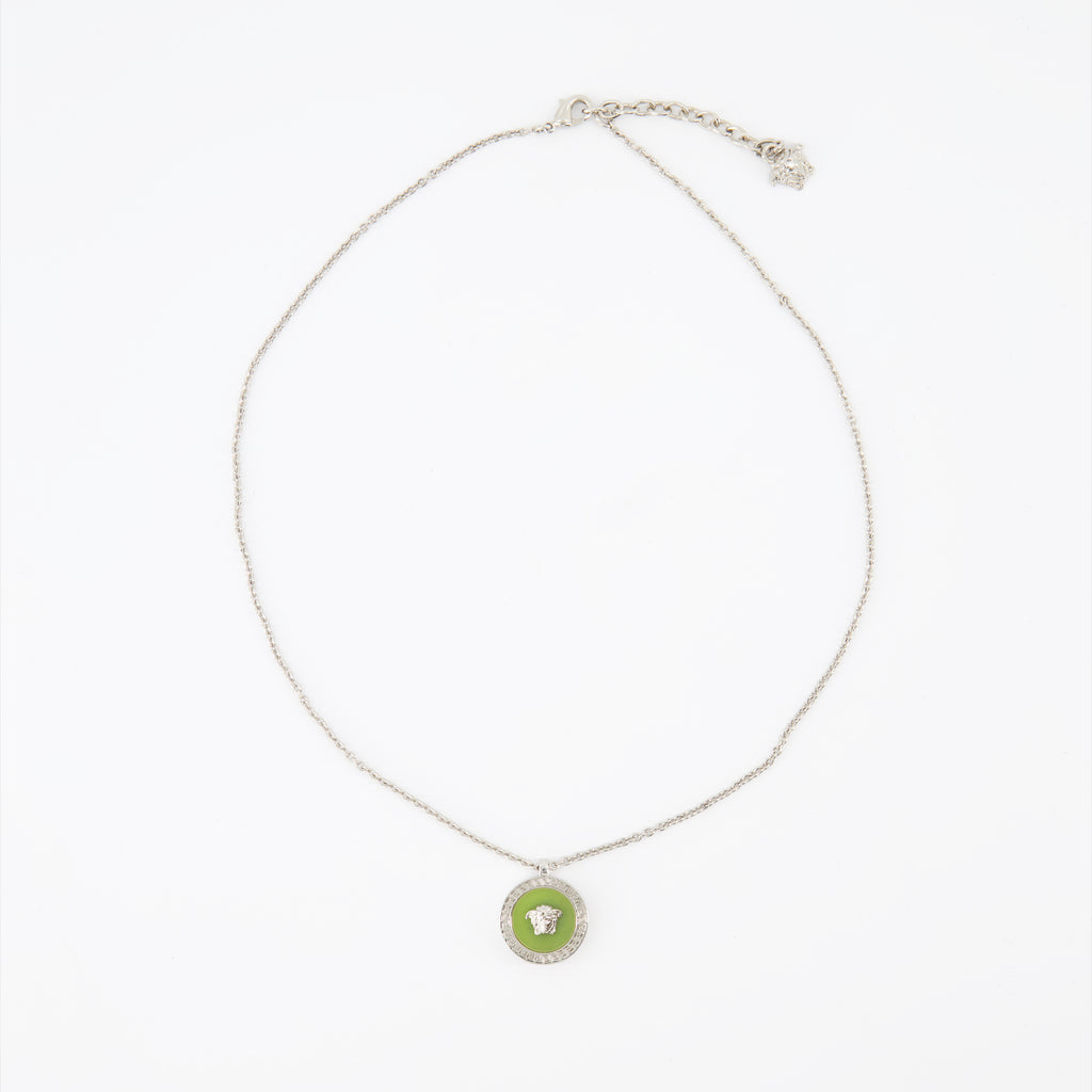Bijoux Collier Médusa Versace Vert Homme
