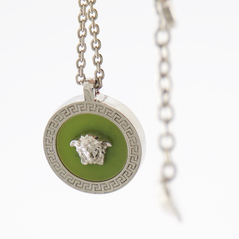 Bijoux Collier Médusa Versace Vert Homme