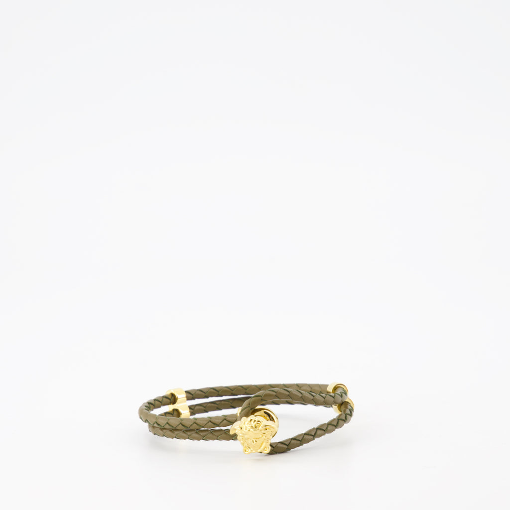 Joias Bracelet en cuir La Medusa Versace Verde Homme