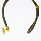 Joias Bracelet en cuir La Medusa Versace Verde Homme