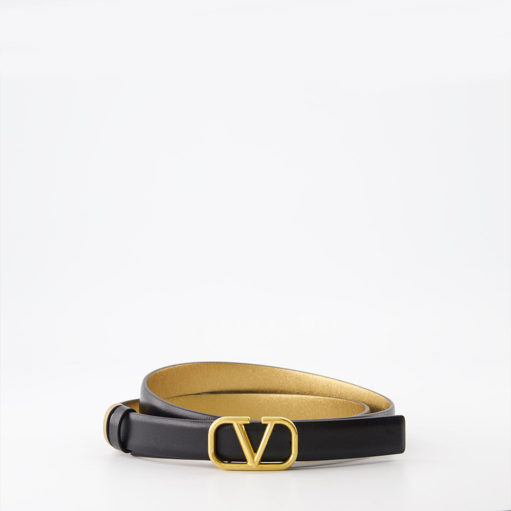 Cintos Ceinture VLogo réversible Valentino Garavani Preto Femme