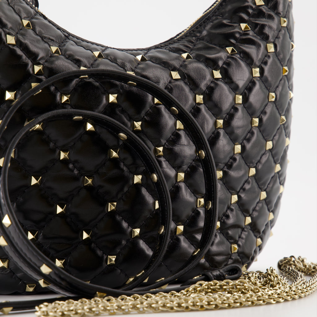 Sacs à main et épaule Sac petit Hobo Rockstud Spike Valentino Garavani Noir Femme