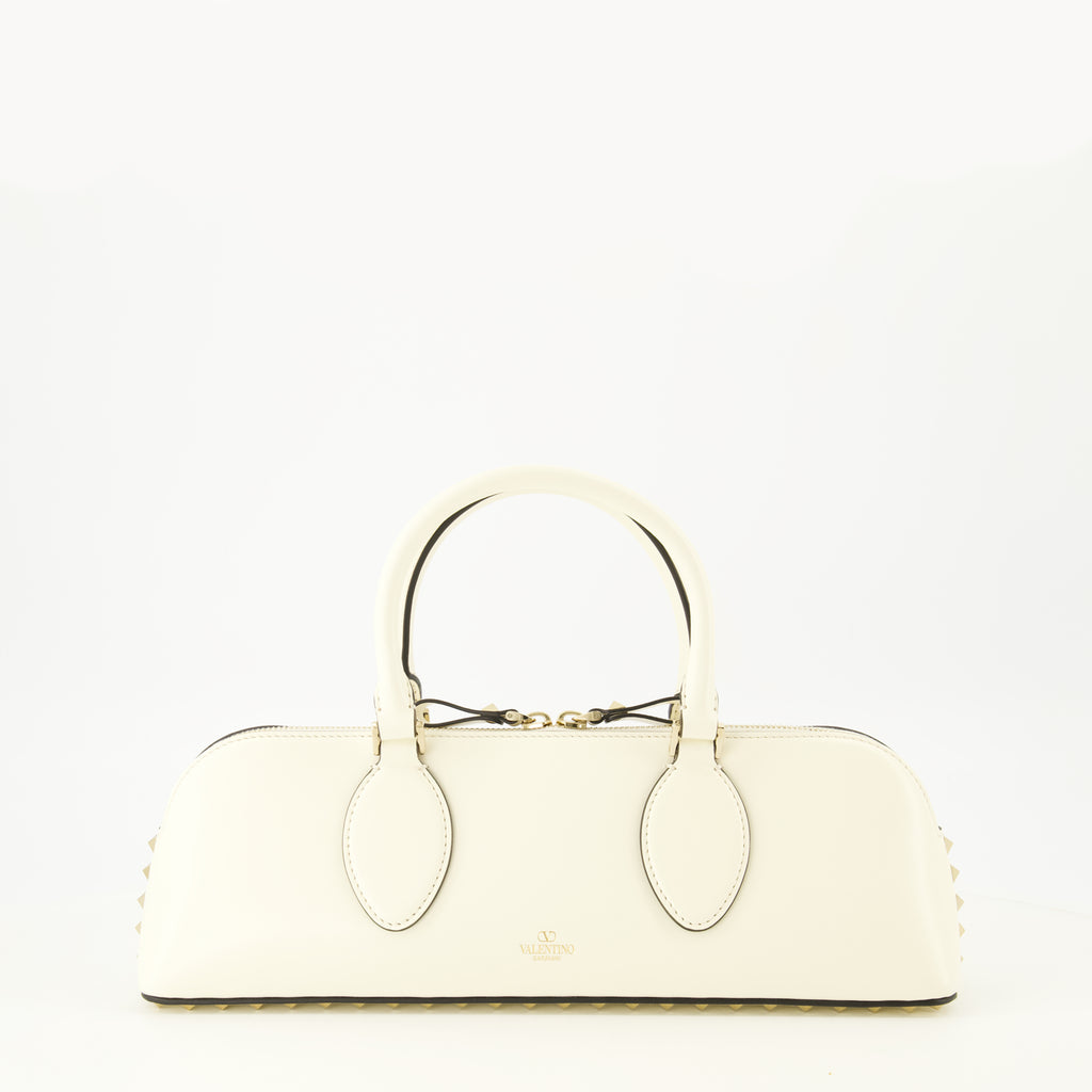 Sacs à main et épaule Borsa Rockstud East-West Bianca Valentino Garavani Blanc Femme