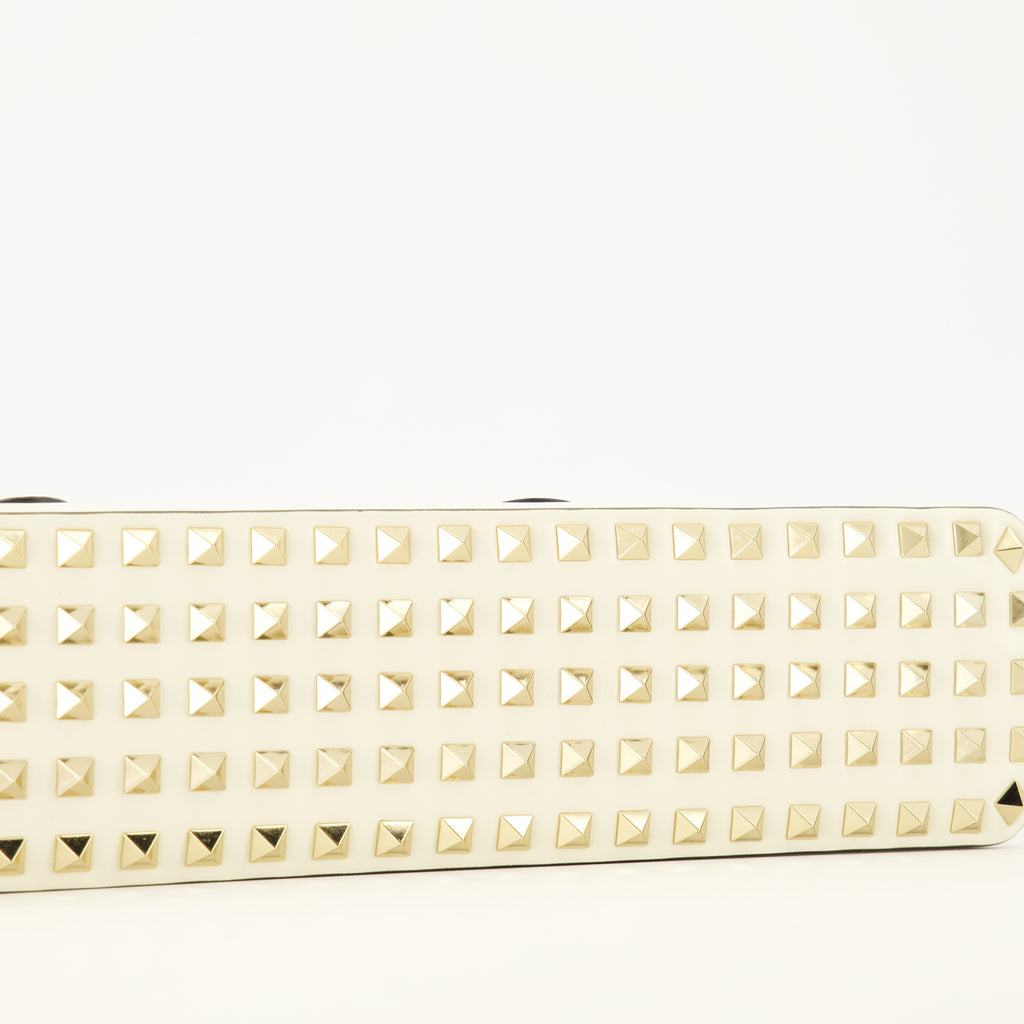 Sacs à main et épaule Borsa Rockstud East-West Bianca Valentino Garavani Blanc Femme