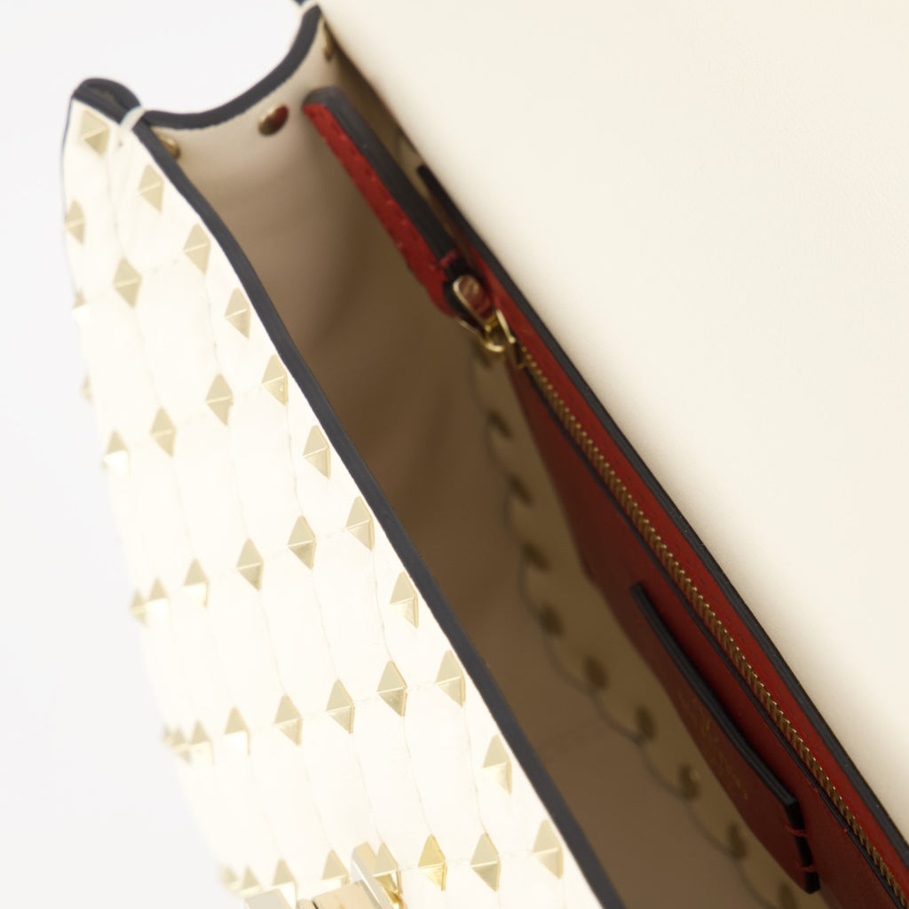 Handtaschen und schultertaschen Rockstud Spike Tasche Valentino Garavani Beige Femme